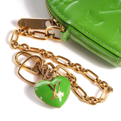 Louis Vuitton Vernis Heart Coin Purse Vert Tonic 3 of 8