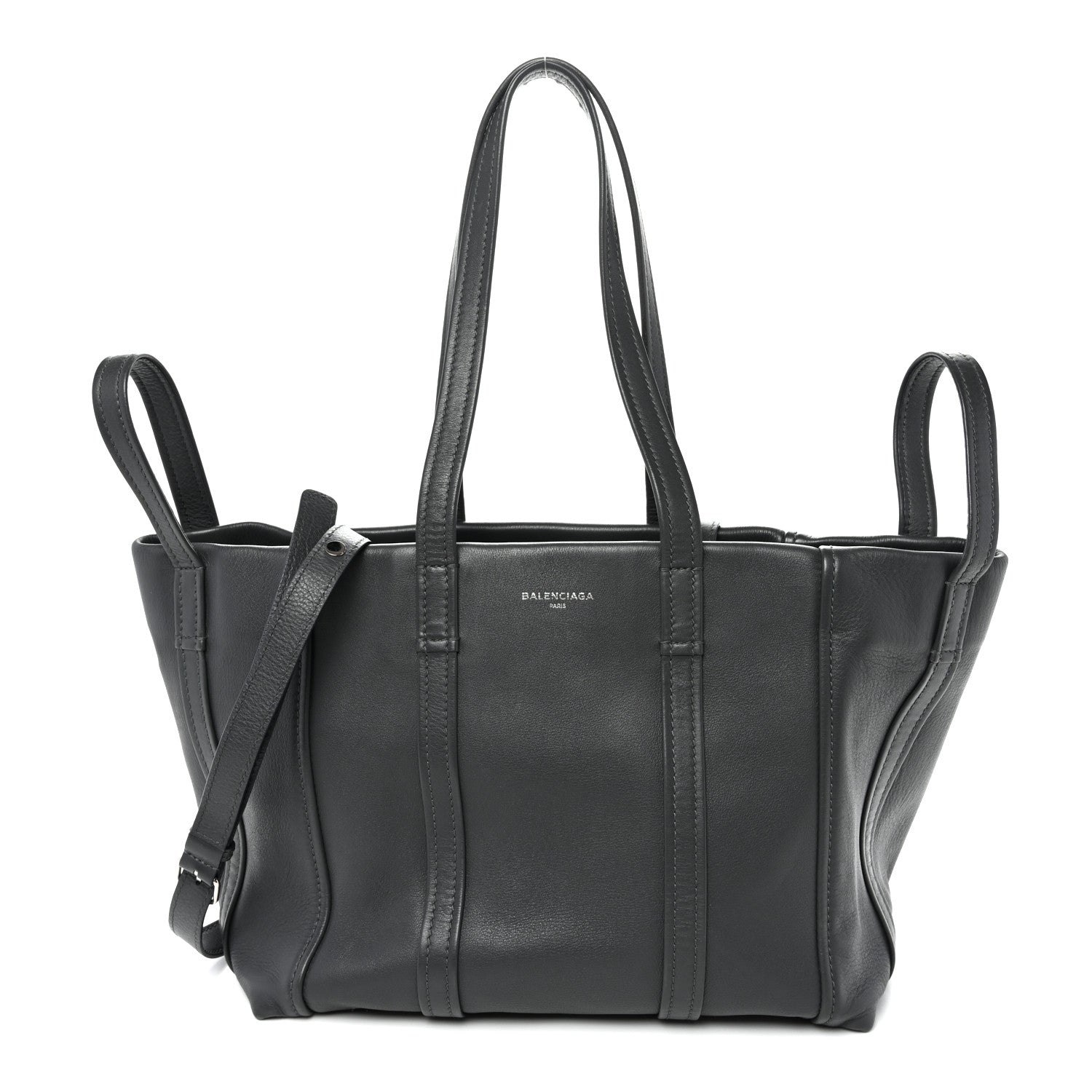 Balenciaga Calfskin Medium Laundry Cabas Tote Gris Fossile 1 of 10
