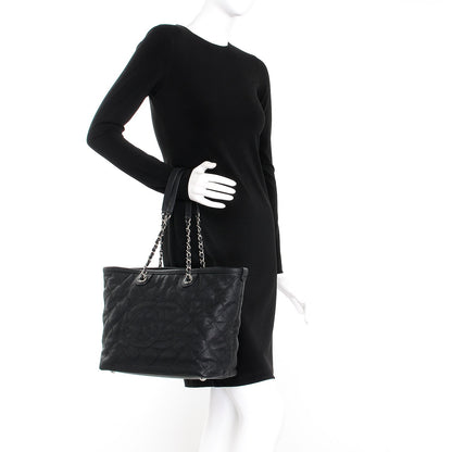 Chanel Grained Calfskin Quilted Small Daily Shopping Tote Black 2 of 9