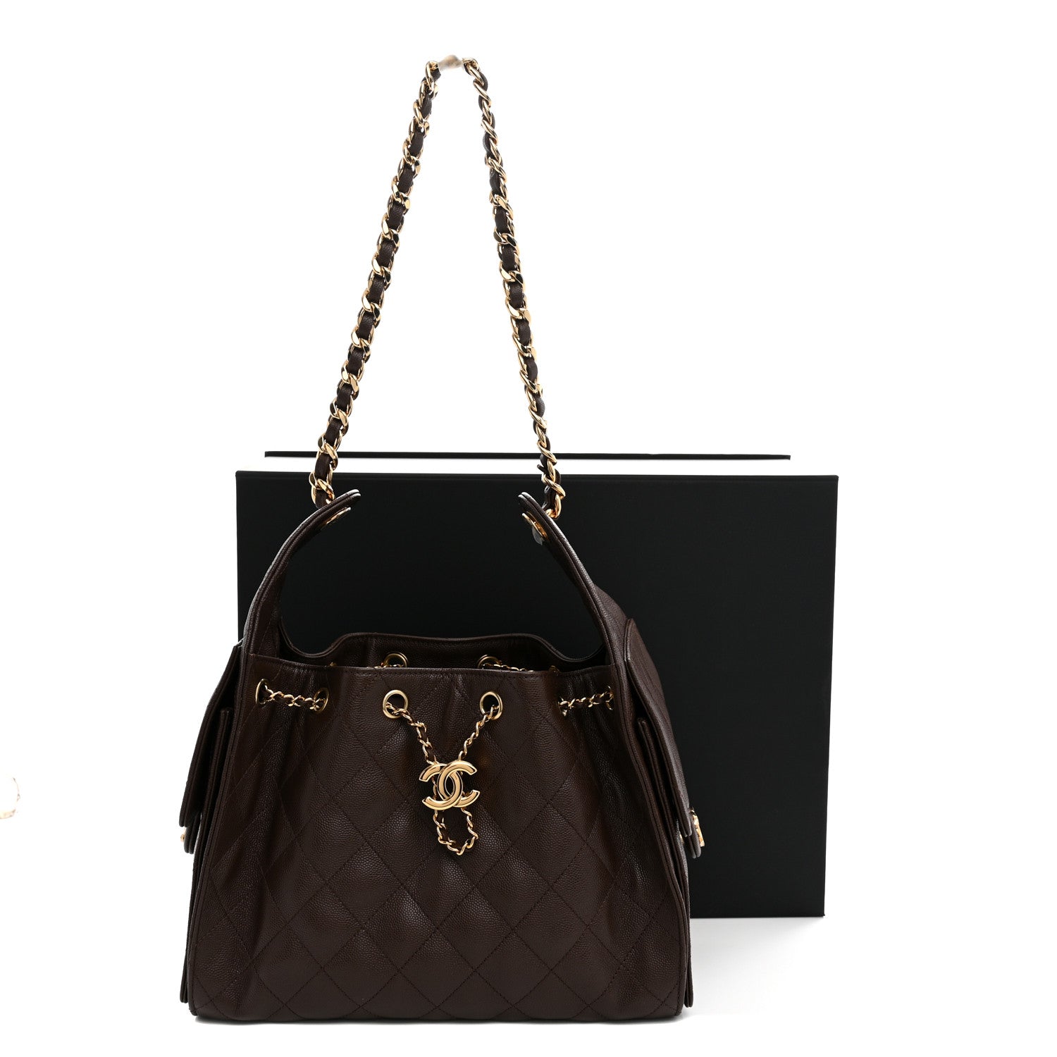 Chanel Caviar Quilted Small Chanel 25 Handbag Dark Brown 11 of 11