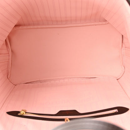 Louis Vuitton Damier Ebene Neo Neverfull MM Rose Ballerine 6 of 12