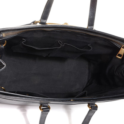 Gucci Textured Calfskin Large Bright Bit Tote Black 5 of 7