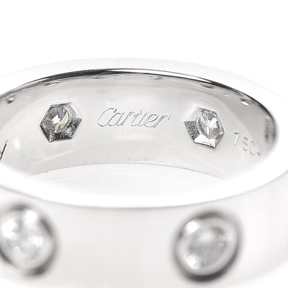 Cartier 18K White Gold 6 Diamond 5.5mm LOVE Ring 48 4.5 4 of 8