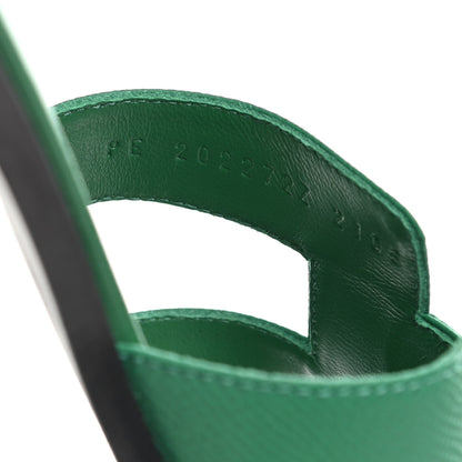 Hermes Epsom Oran Sandals 39 Vert Emeraude 8 of 9