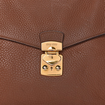 Miu Miu Vitello Daino Top Handle Cannella 14 of 14