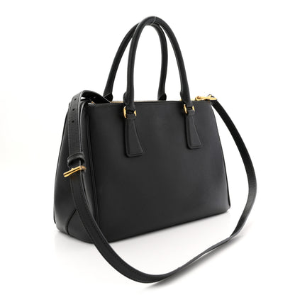 Prada Saffiano Small Galleria Double Zip Tote Black 3 of 13