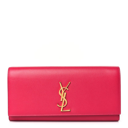 Saint Laurent Grain De Poudre Classic Monogram Cassandre Clutch Lipstick Fuchsia 1 of 9
