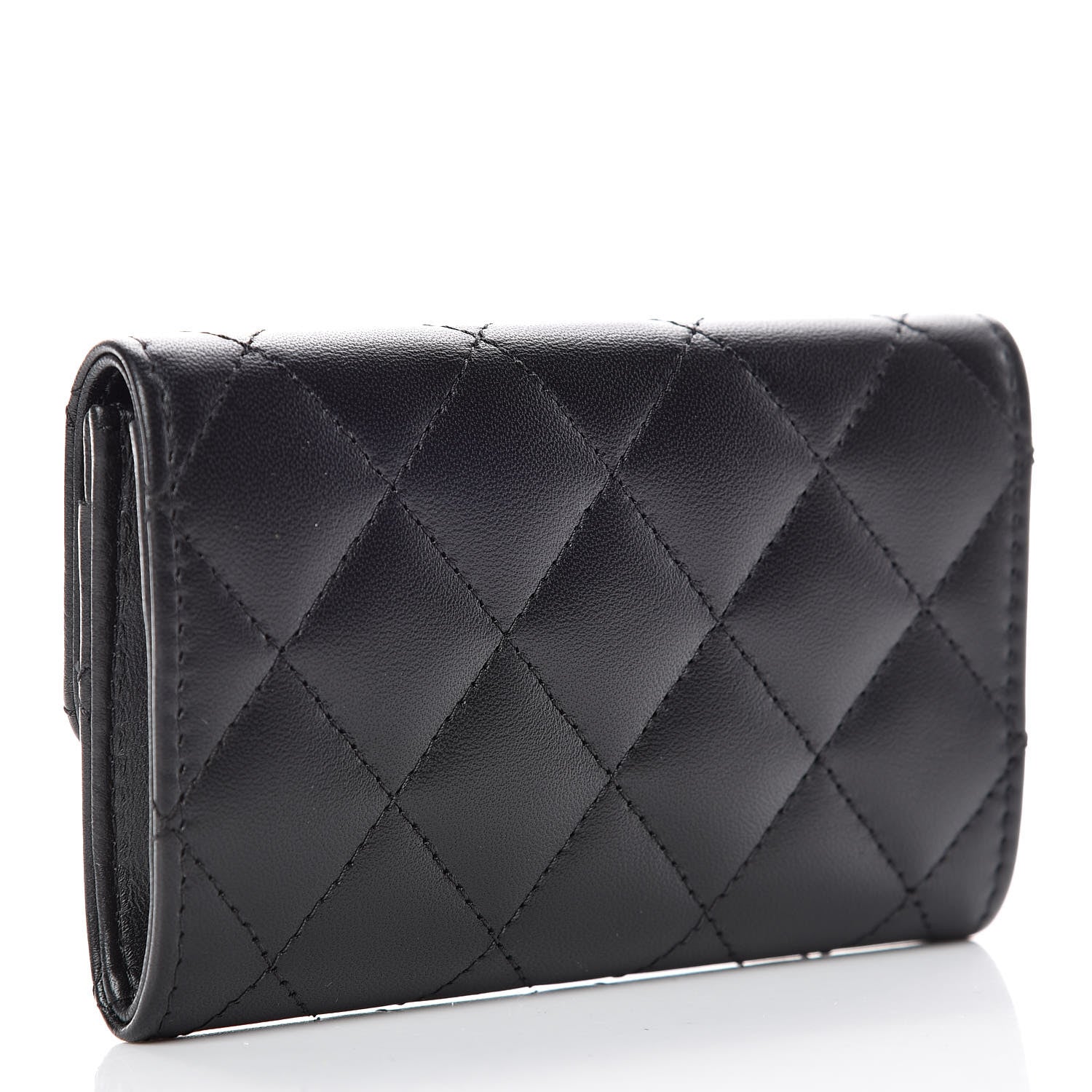 Chanel Lambskin Quilted Flap Card Holder Black 3 of 11
