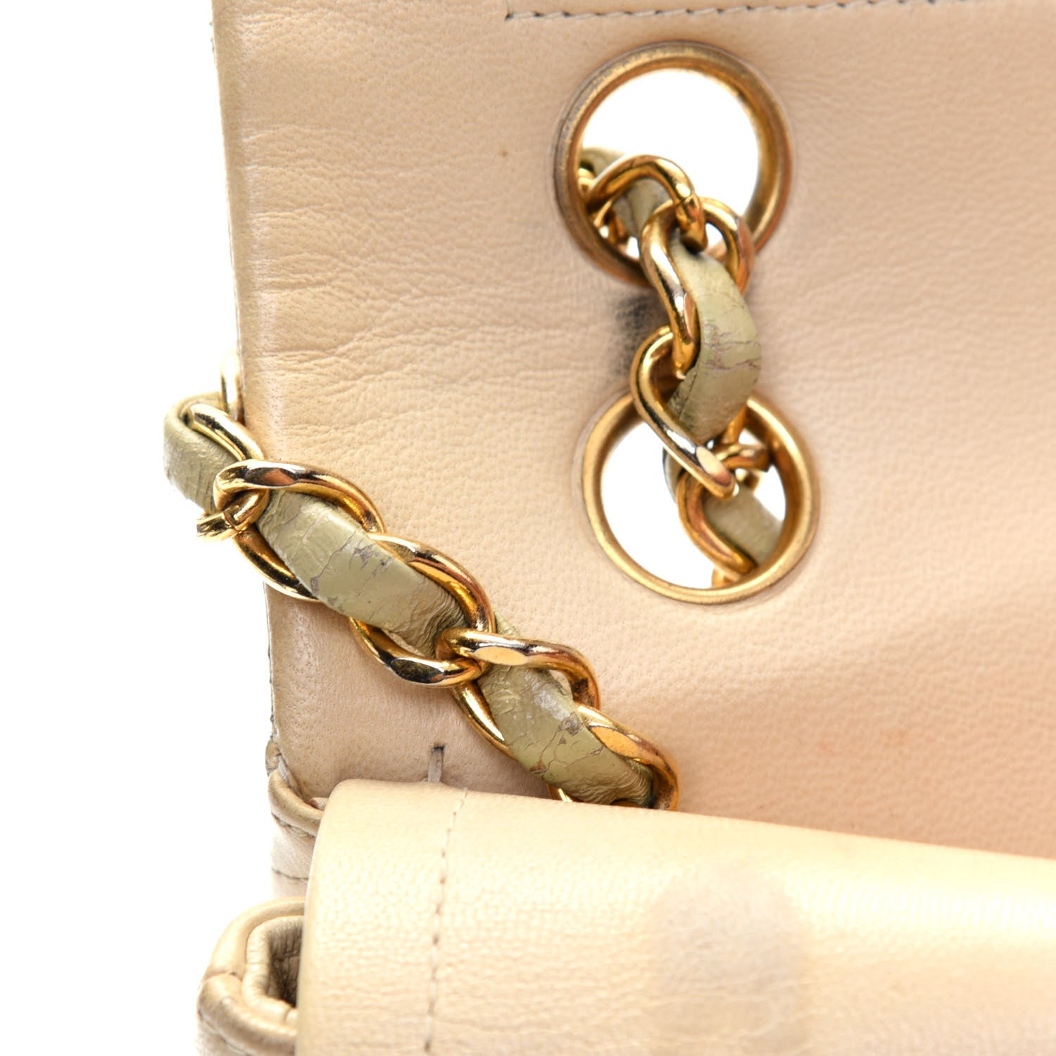 Chanel Lambskin Quilted Small Double Flap Beige 17 of 29