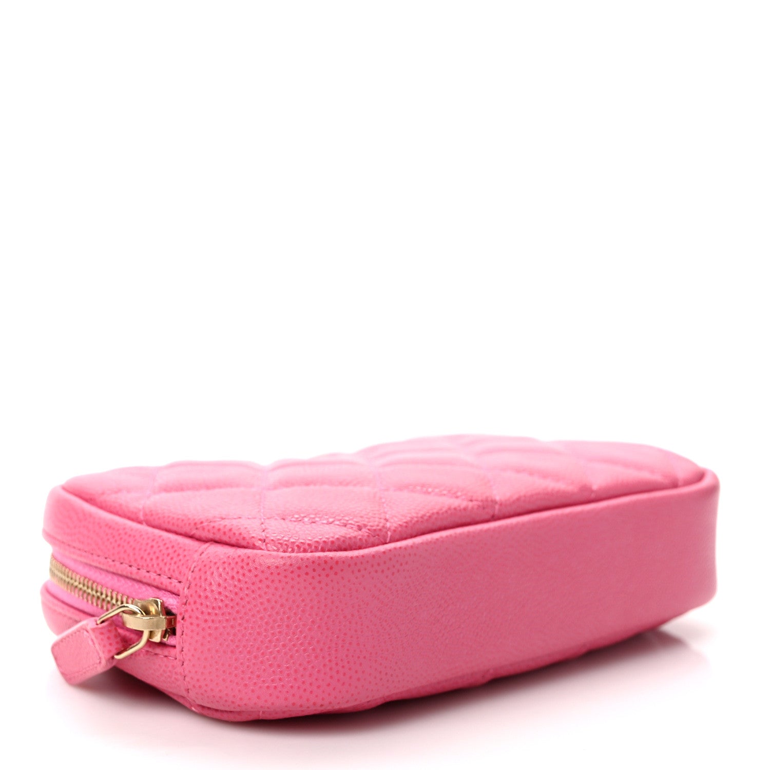 Chanel Caviar Quilted Small Curvy Pouch Cosmetic Case Pink 4 of 8