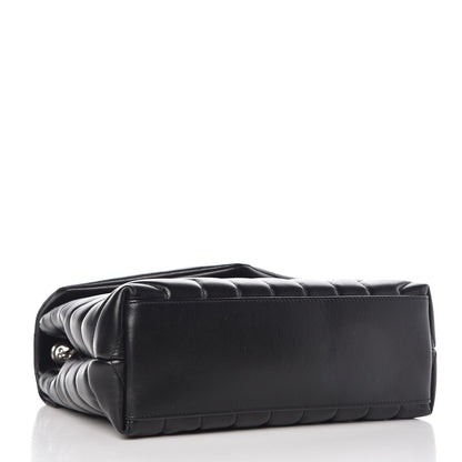 Saint Laurent Calfskin Y Quilted Monogram Small Loulou Chain Satchel Black 7 of 10