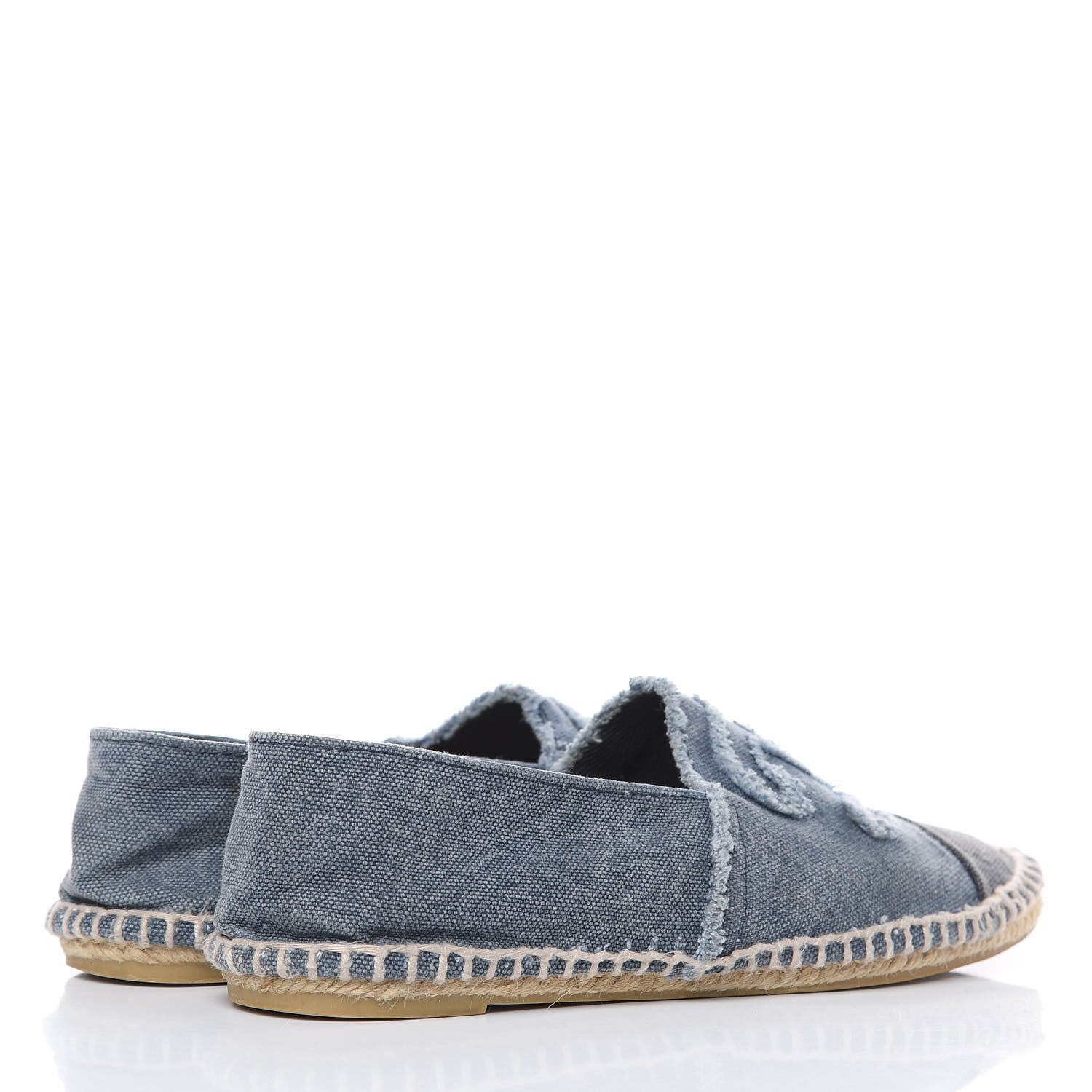 Chanel Toile CC Espadrilles 36 Navy Black 4 of 12