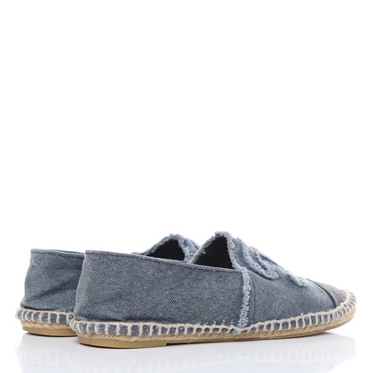 Chanel Toile CC Espadrilles 36 Navy Black 4 of 12