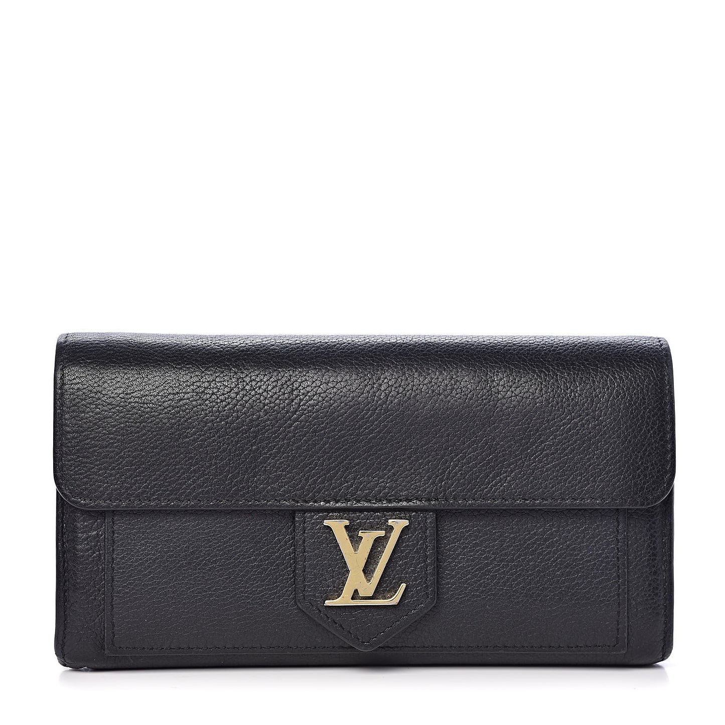 Calfskin Lockme Wallet Black