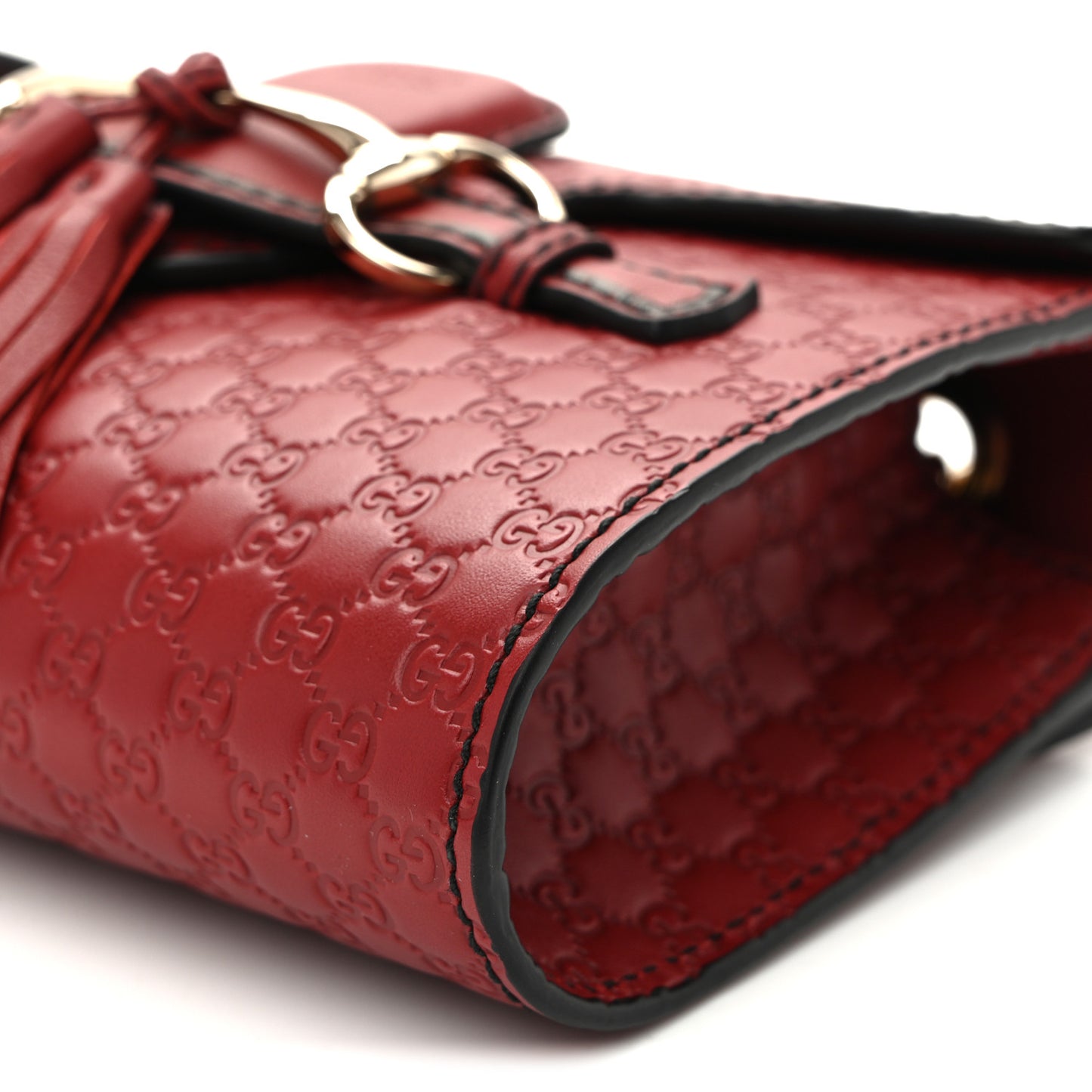 Soft Microguccissima Mini Emily Chain Shoulder Bag Rosso
