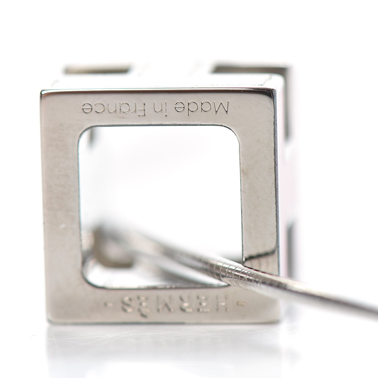Lacquered Cage d'H Pendant Necklace Framboise