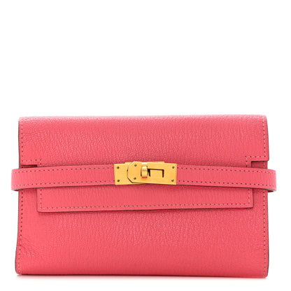 Hermes Chevre Mysore Medium Kelly Wallet Rose Azalee 1 of 10