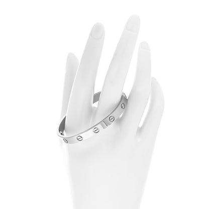 Cartier 18K White Gold LOVE Bracelet 16 2 of 6