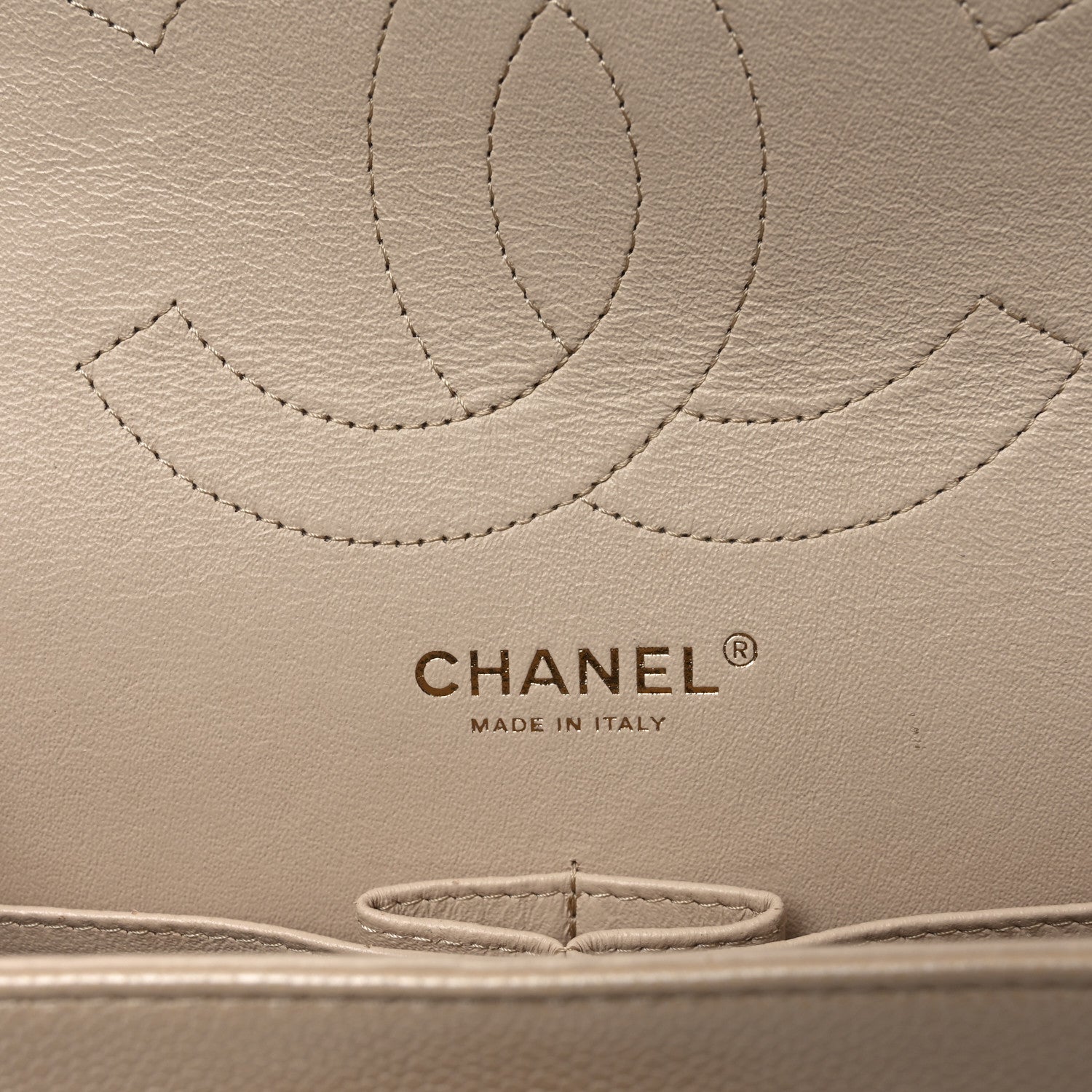 Chanel Iridescent Caviar Quilted Jumbo Double Flap Beige 6 of 10
