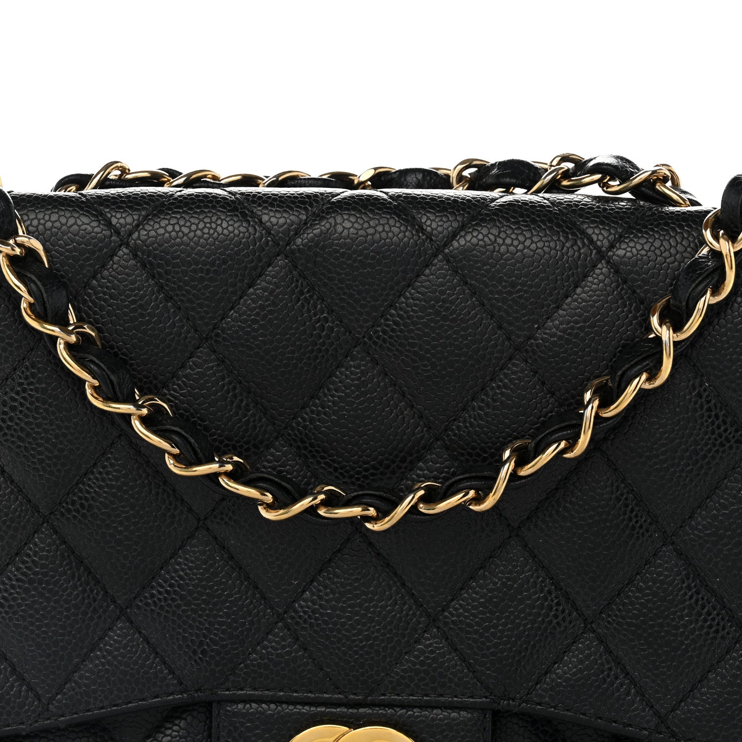 Chanel Caviar Quilted Jumbo Single Flap Black 8 of 14