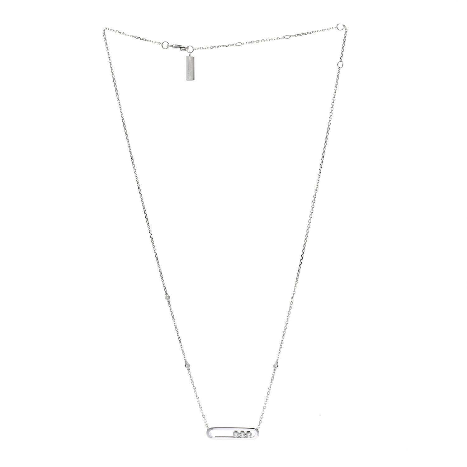 Messika 18K White Gold Diamond Baby Move Necklace 3 of 6