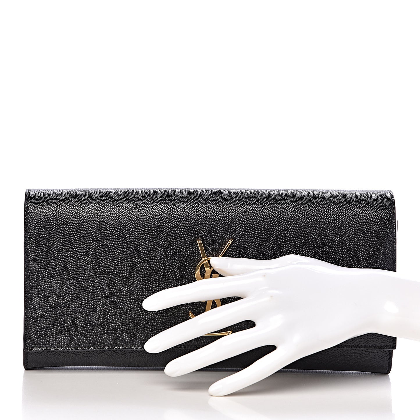 Grain De Poudre Monogram Cassandre Clutch Black