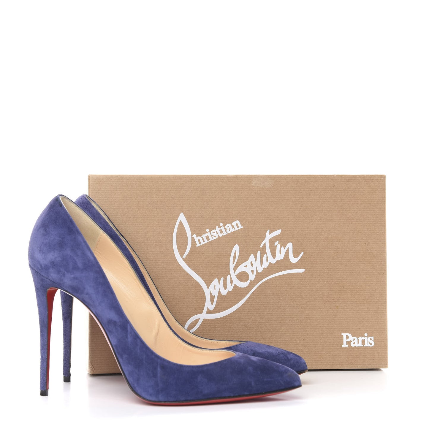 Veau Velours Pigalle Follies 100 Pumps 40 China Blue