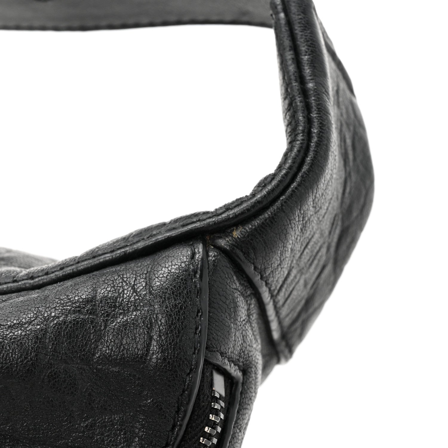 Saint Laurent Calfskin Crocodile Embossed Monogram Belt Bag Black 11 of 12