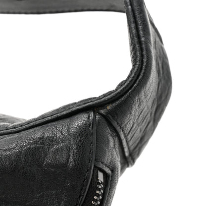 Saint Laurent Calfskin Crocodile Embossed Monogram Belt Bag Black 11 of 12
