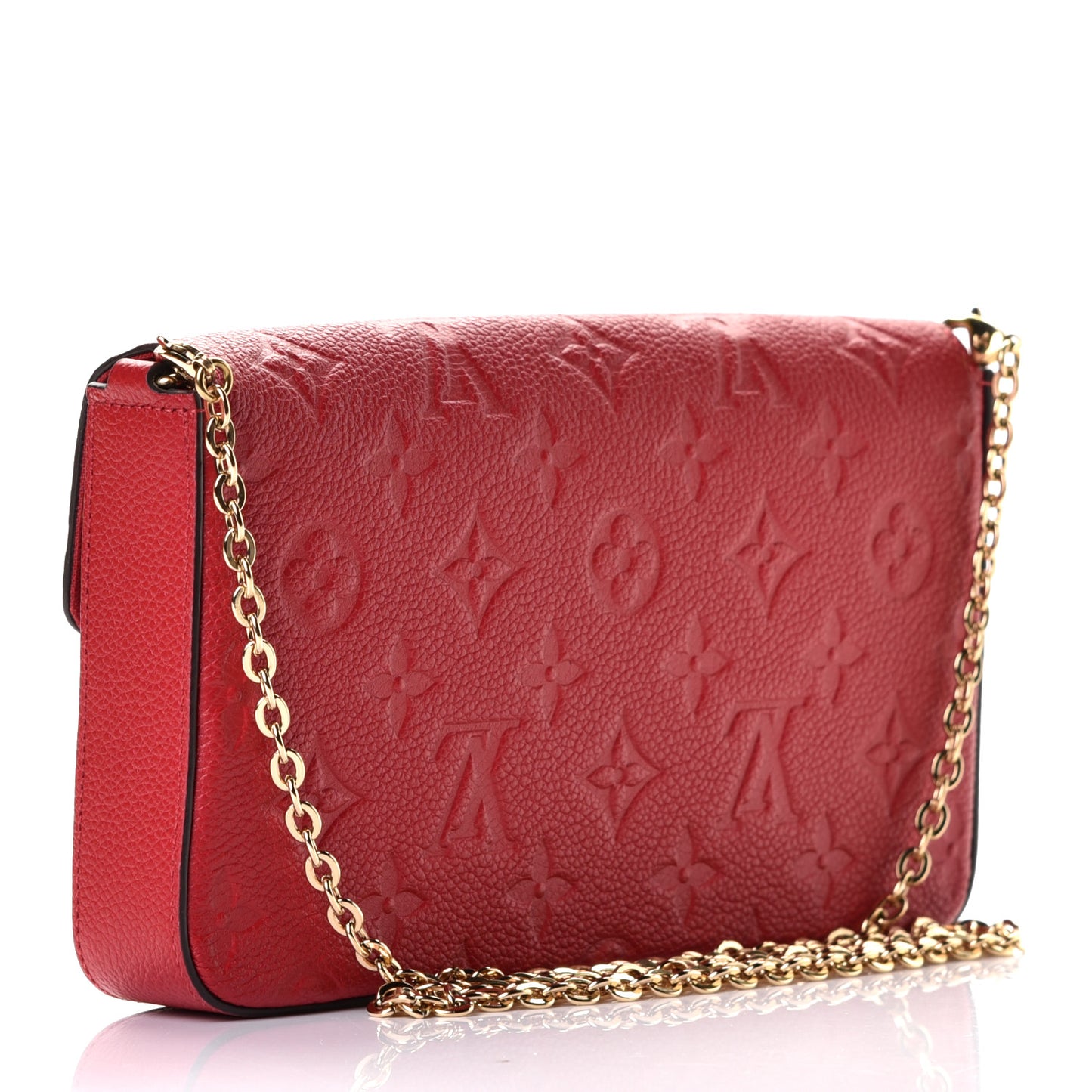 Empreinte Pochette Felicie Chain Wallet Scarlet