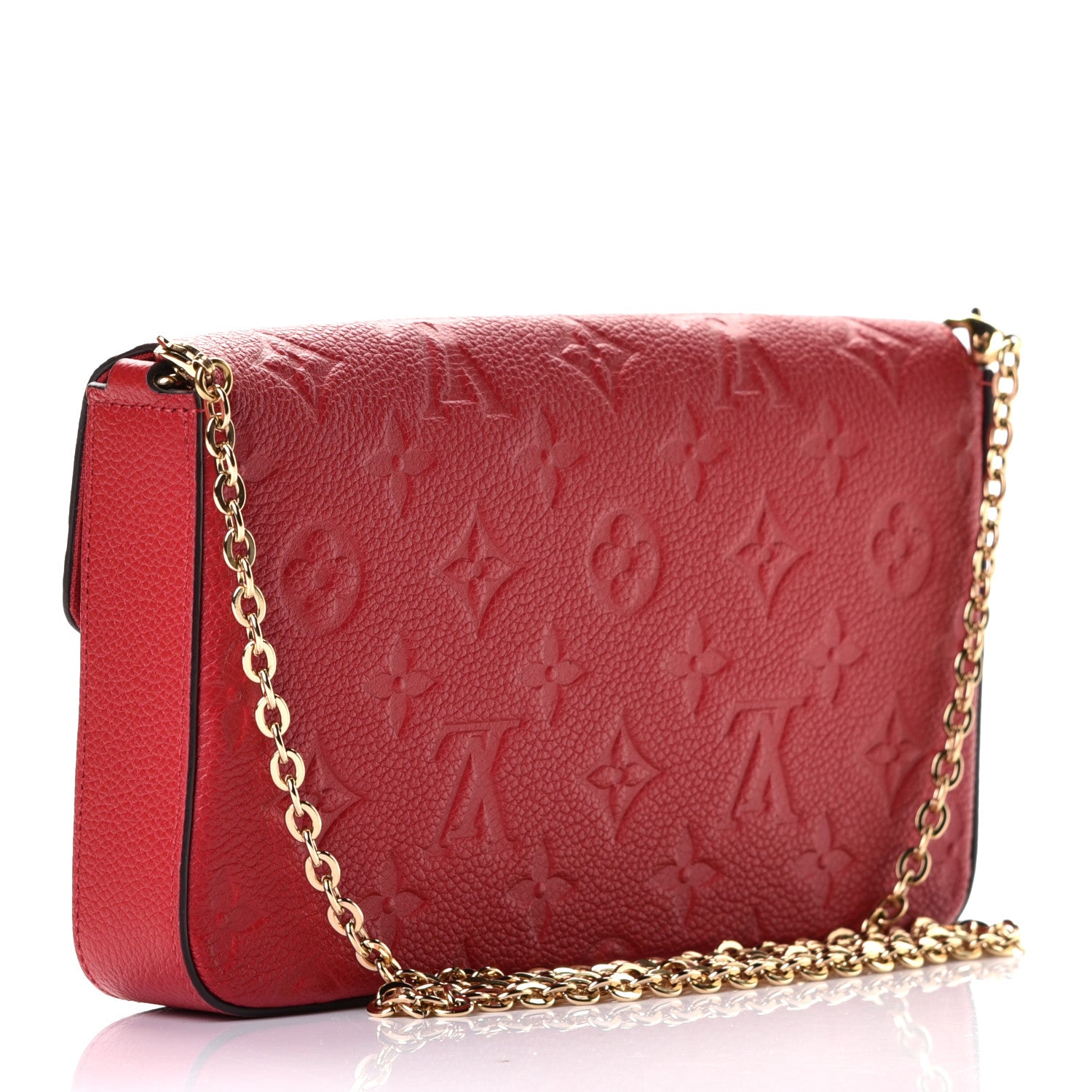 Louis Vuitton Empreinte Pochette Felicie Chain Wallet Scarlet 2 of 5