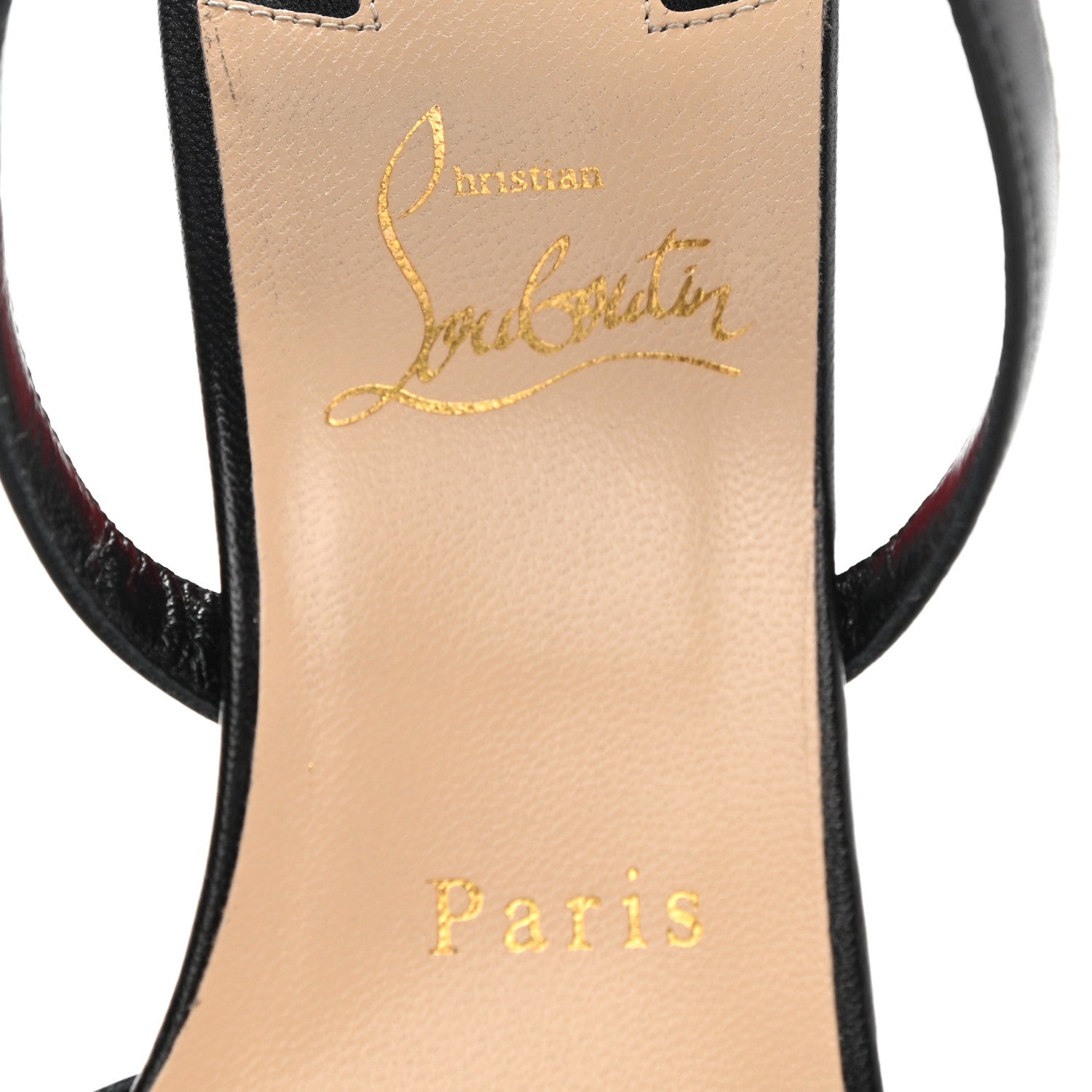 Christian Louboutin Calfskin Studded Galerietta Sandals 38.5 Black 7 of 8