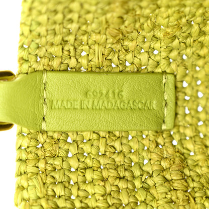 Loewe Raffia Mini Slit Tote Bag Meadow Green 6 of 9