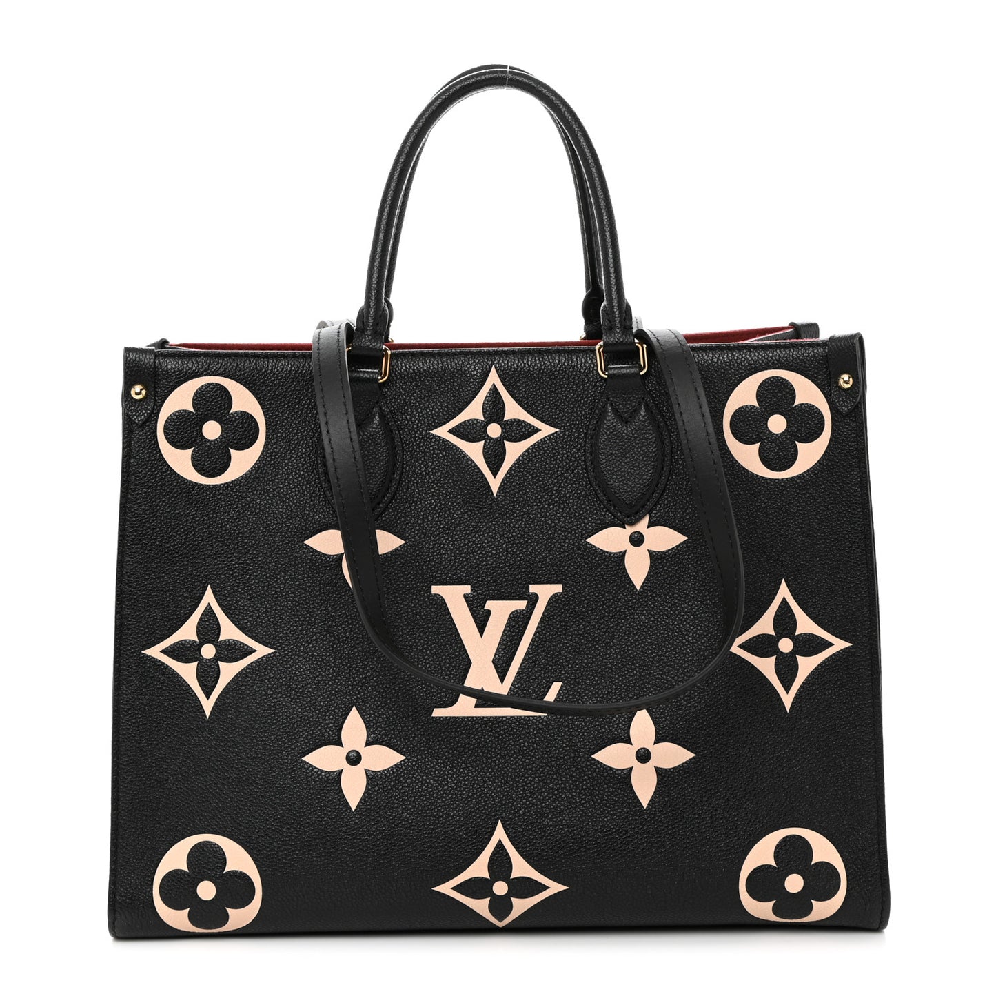LOUIS VUITTON Empreinte Monogram Giant Onthego MM Black Beige
