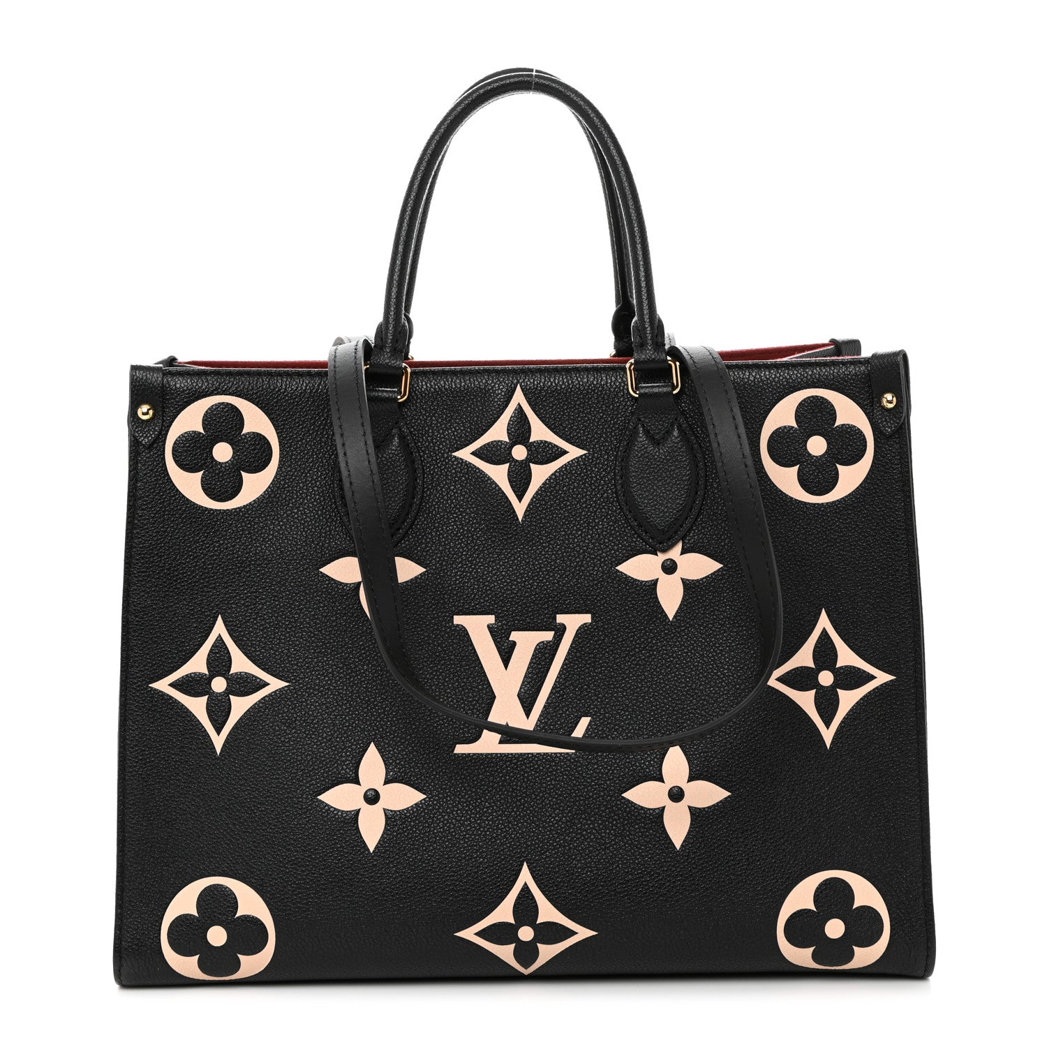 Louis Vuitton LOUIS VUITTON Empreinte Monogram Giant Onthego MM Black Beige 1 of 10