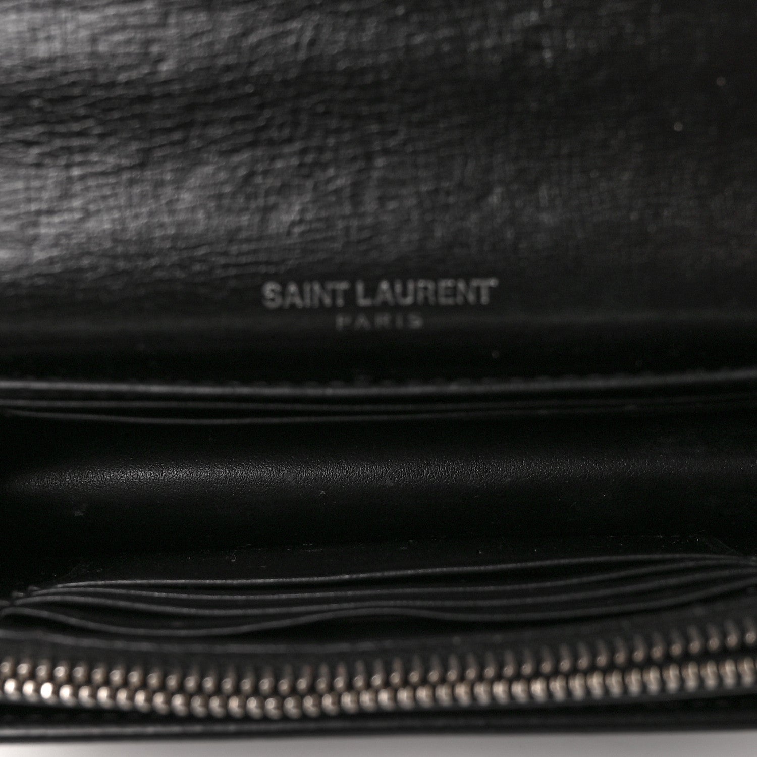 Saint Laurent Calfskin Monogram Sunset Chain Wallet Black 9 of 27
