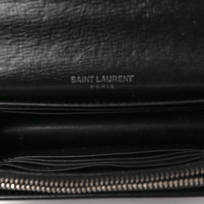 Saint Laurent Calfskin Monogram Sunset Chain Wallet Black 9 of 27