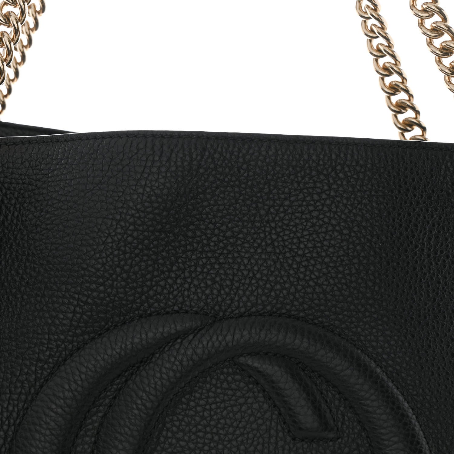 Gucci Pebbled Calfskin Medium Soho Chain Shoulder Bag Black 8 of 10