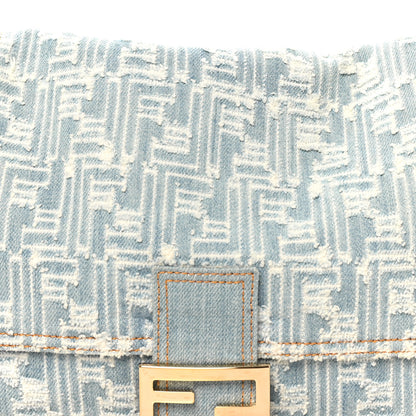 Fendi Denim Zucca Mama Baguette Blue 7 of 9