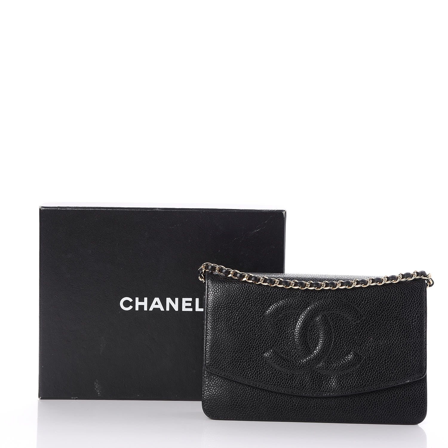 Chanel Caviar Timeless CC Wallet On Chain WOC Black 9 of 9