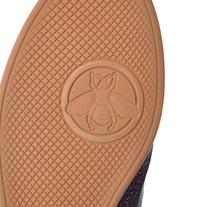 Gucci Lurex Calfskin Web GG Monogram Womens Falacer Sneakers 38 Iridescent Blue Iridescent Red Silver 7 of 10