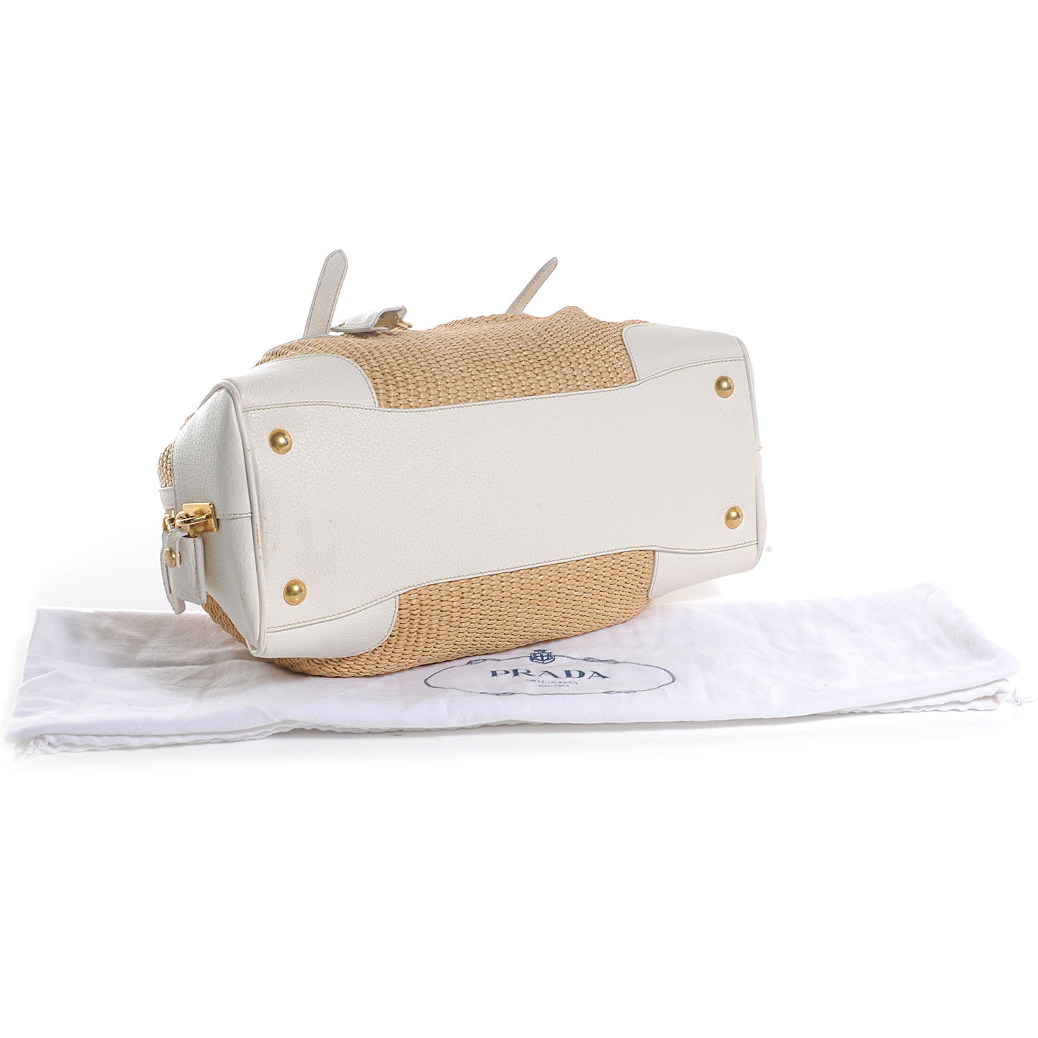 Prada Paglia Cinghiale Tote Naturale White 58072 – FASHIONPHILE
