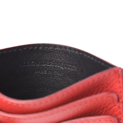 Alexander McQueen Calfskin Skull Card Holder Scarlet Red 6 of 8