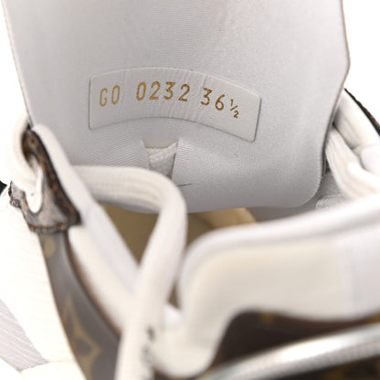 Louis Vuitton Monogram Calfskin Run 55 Sneakers 36.5 White 8 of 11