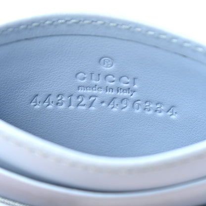 Gucci Calfskin Matelasse GG Marmont Card Holder Porcelain Light Blue 6 of 9
