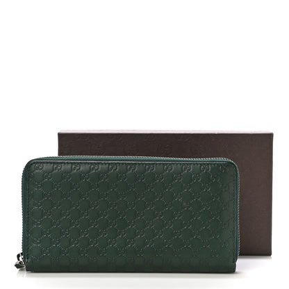 Gucci Microguccissima Zip Around Wallet Dark Green 10 of 10