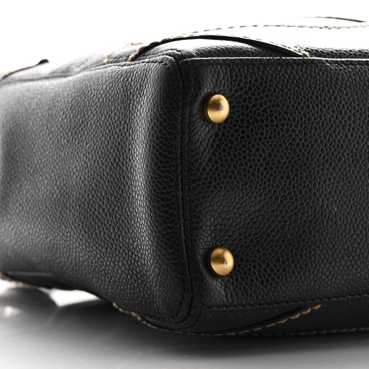 Chanel Caviar CC Stitched Small Tote Black 9 of 10
