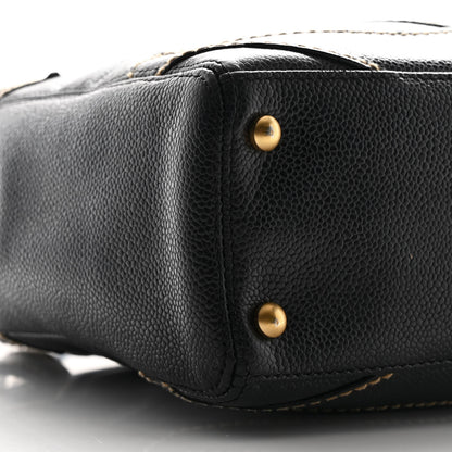 Chanel Caviar CC Stitched Small Tote Black 9 of 10