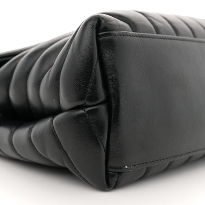 Saint Laurent Calfskin Y Quilted Monogram Monochrome Medium Loulou Chain Satchel Black 9 of 15