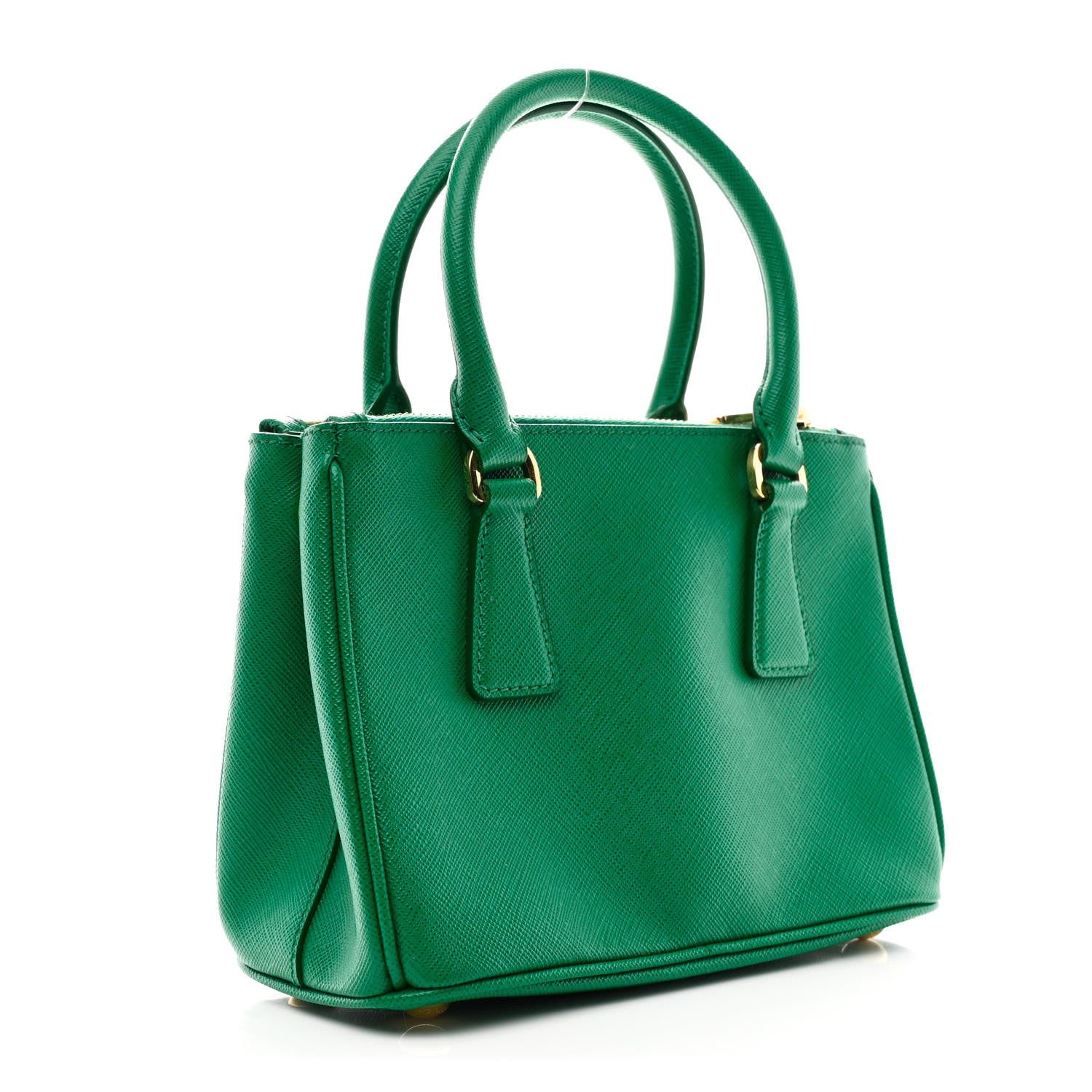 Prada Saffiano Lux Mini Galleria Double Zip Tote Mango 3 of 10